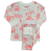 pyjama bébé enfant coton bio rompers rose pink biker toile de jouy