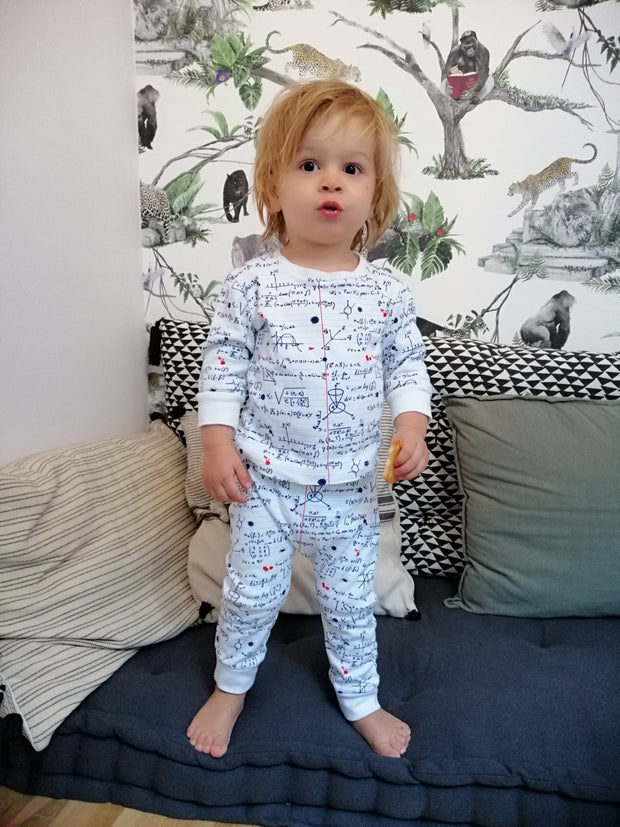 pyjama bébé enfant coton bio rompers math sup